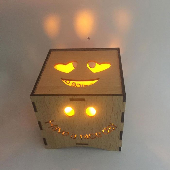 New Beautiful Wooden Led Candle Holder