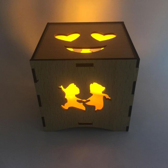 New Beautiful Wooden Led Candle Holder