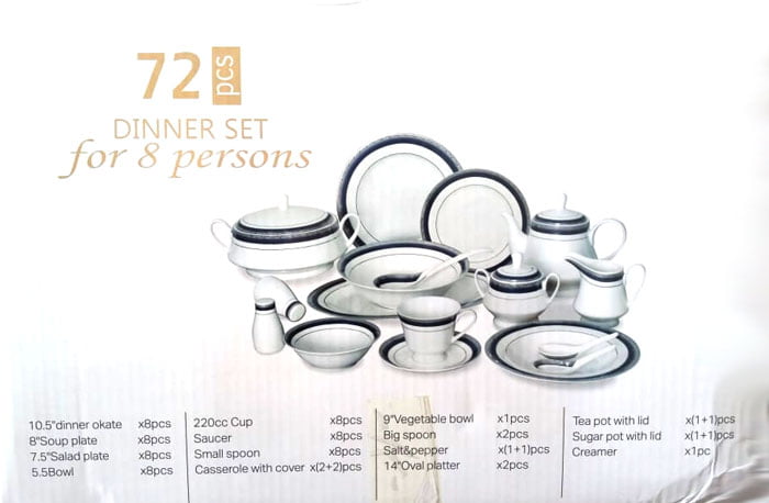 President Royal Glass 72 Pcs Dinner Set For 8 Persons 4 President Royal Glass 72 Pcs Dinner Set For 8 Persons