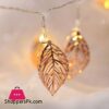Rose Gold Leaf Copper Metal Led String Lights For Party Decorations