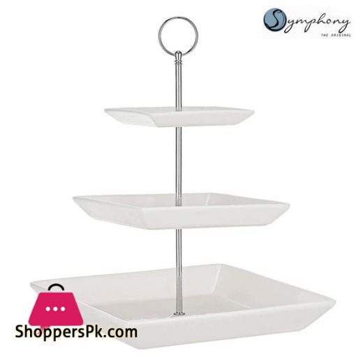 Symphony 3 Tier Square Cake Stand #SY4457B