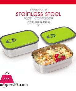 Tedemei Rectangle Stainless Steel Food Container 3 Pcs