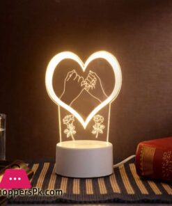 The neon lights 3D stereo Night light Small table lamp