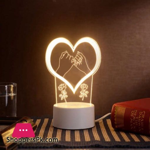 The neon lights 3D stereo Night light Small table lamp