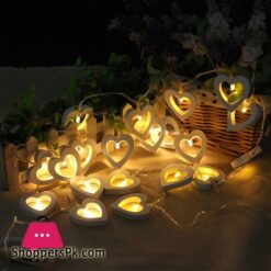 Wood Heart LED String Romantic Room Decoration Light