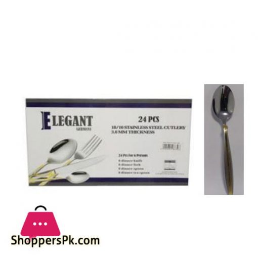 Elegant 6 Set Flat Cutlery 24Pcs - EL24F11