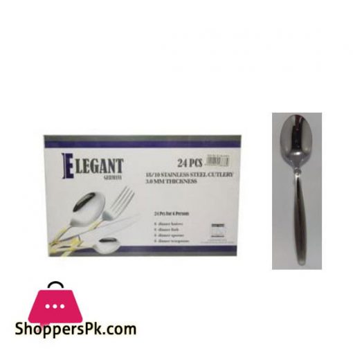 Elegant 6 Set Flat Cutlery 24Pcs - EL24F12