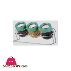 Brilliant Glassware 3ps Jar Set Green 450ml - BR0220