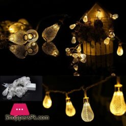 20 LED String Warm White Leds Lights with Metal Grid Ideal for Outdoor Decoration