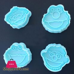 Sesame Street Plunger Cookie Cutters 4 Pcs