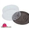 9 Inch Round Cake Container Chiffon Cake Disposable Clear Plastic with Black Base Carry Display Storage Box Pack of  12