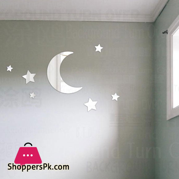 Acrylic Mirror Wall Stickers For Wall Decoration 7 Pcs Set