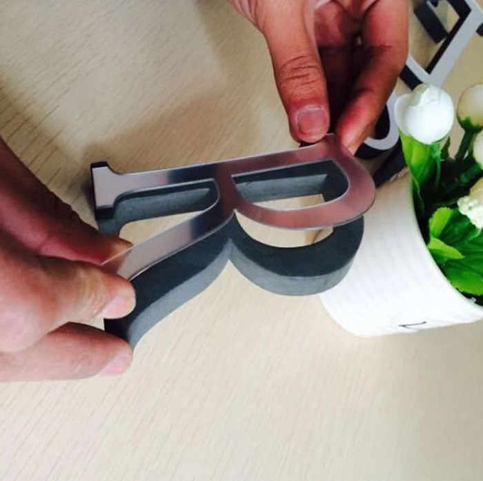 Acrylic Mirror Wall Stickers For Wall Decoration - HOME Alphabet Hight 4 Inch