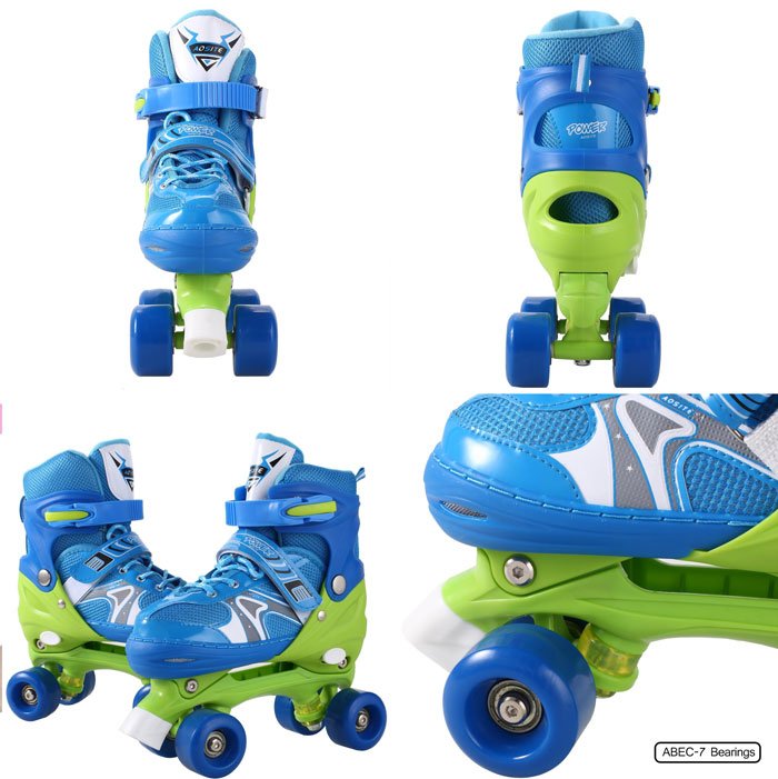 Adjustable Kids Roller Skates Pvc Wheel Triple Lock