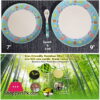 Bamboo Fiber Kids Dinner Plate 4 Pcs Set