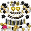 Black Gold White Balloon Birthday Party Decorations Complete Deal