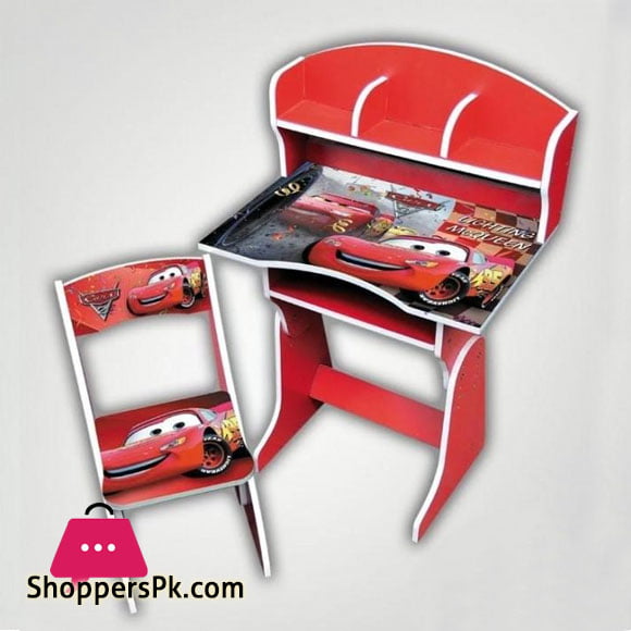 Buy Cars Lightning McQueen Wooden Study Table & Chair Set For Kids at Best Price in Pakistan
