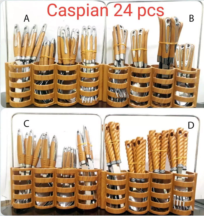 Caspian 24 Pcs Cutlery Set With Stand New Design
