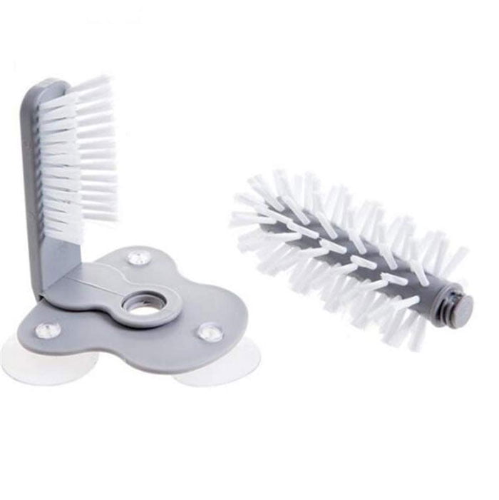 Glass Washer Glass Cup Brush Cleaning Brush With Suction Base For Bar Kitchen Washing Cleaning Tool