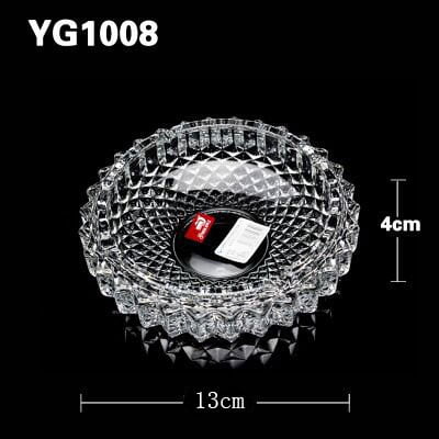 Green Apple Crystal Ashtray Round 13Cm