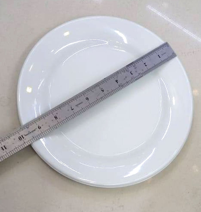 High Quality White Melamine Dinner Plate Rice Pack Of 6