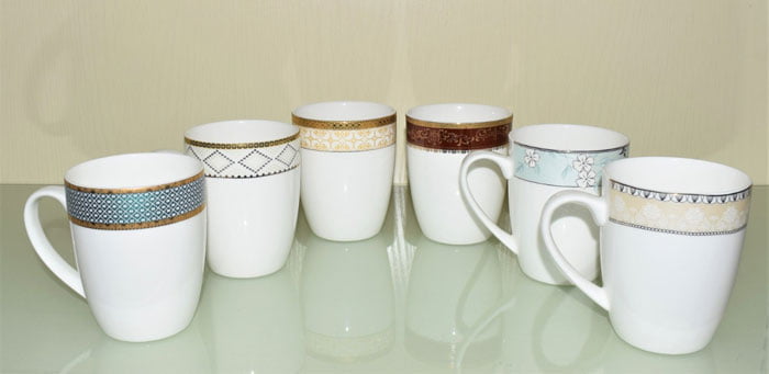 Imperial Collection Bone China Mug Set of 6 in Each Color