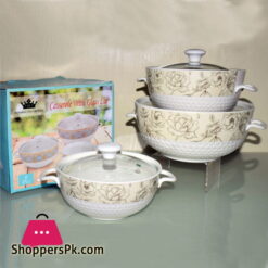 Imperial Collection Casserole with Glass Lid Donga Set of 3
