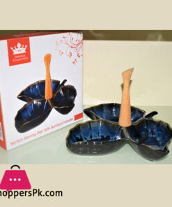 Imperial Collection Section Dish With Bamboo Handle
