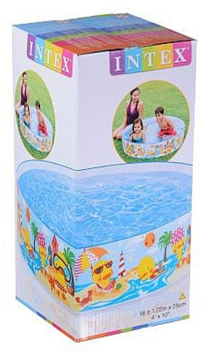 Intex 4 Feet Duckling Snapset Pool Multi Colour - 58477 4 Intex 4 Feet Duckling Snapset Pool Multi Colour - 58477