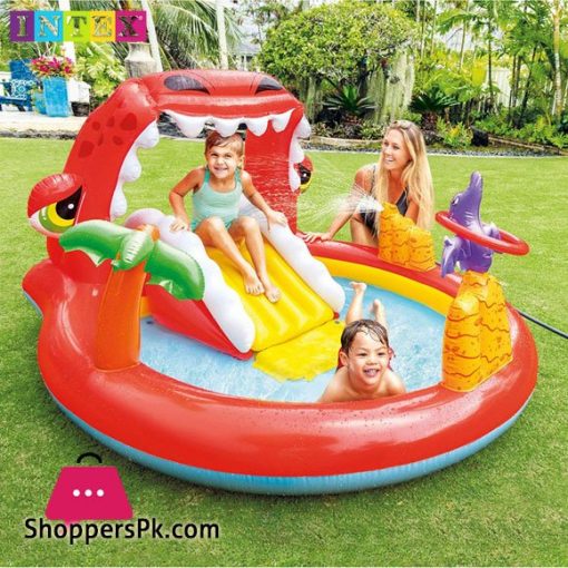 Intex Happy Dino Play Center Inflatable Pool For Children - 57163
