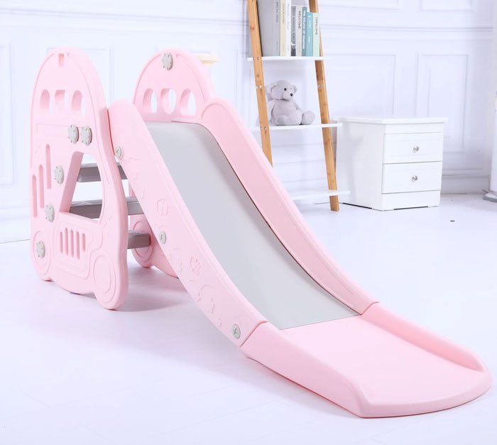 Kids Slide Basketball Hoop Indoor Play Slide Lht21