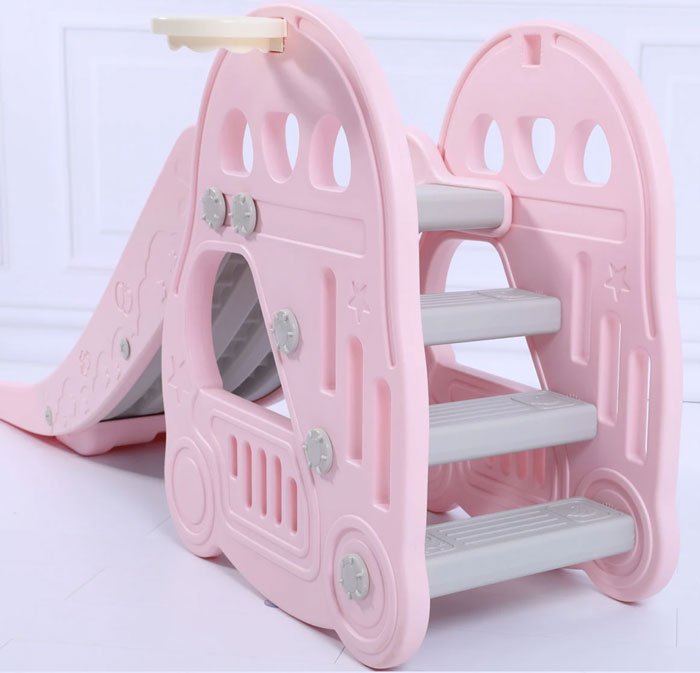 Kids Slide Basketball Hoop Indoor Play Slide Lht21