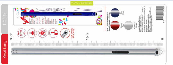 Lit Long Flame Gas Lighter Oval - F019 36Cm Long Italy Made -1 Pcs 5 Lit Long Flame Gas Lighter Oval - F019 36Cm Long Italy Made -1 Pcs