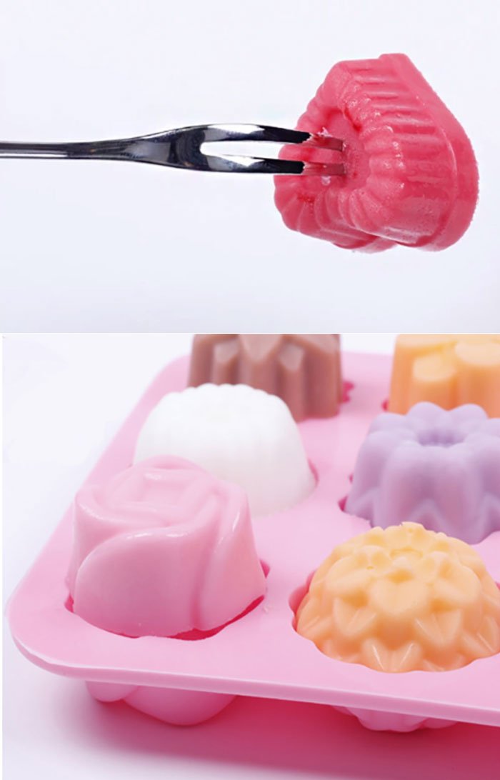 Multipurpose 12 Holes Flowers Silicone Cake Mold Ice Cream Mold Jelly Pudding Mold Chocolate Mold