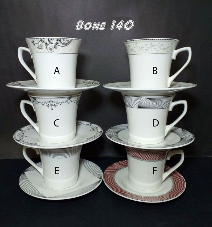 New Bone Porcelain Cup &Amp; Saucer Set 140