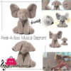 Peek A Boo Musical Elephant Soft Toy