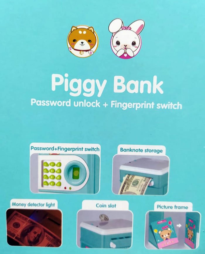 Piggy Bank Password Unlock Fingerprint Switch