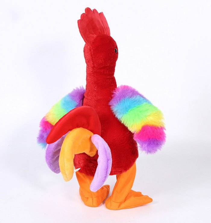 Screaming Electric Chicken Toys Funny Singing Rooster Plush Toy For Kids