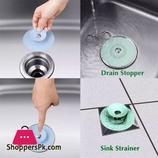 Shower Drain Stopper Strainers Anti-Fouling Sink Kitchen Silicone Basic Floor Drain Bathroom Plastic Deodorant Hair Catcher Food Residue Filter