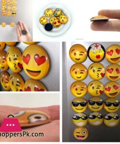 Smily Fridge Magnets Glass Material Pack of 12