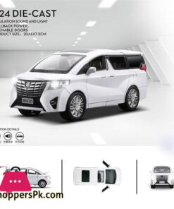 1:24 Toyota Alphard Alloy Diecast Model Collection MPV Car Kids LED Toy
