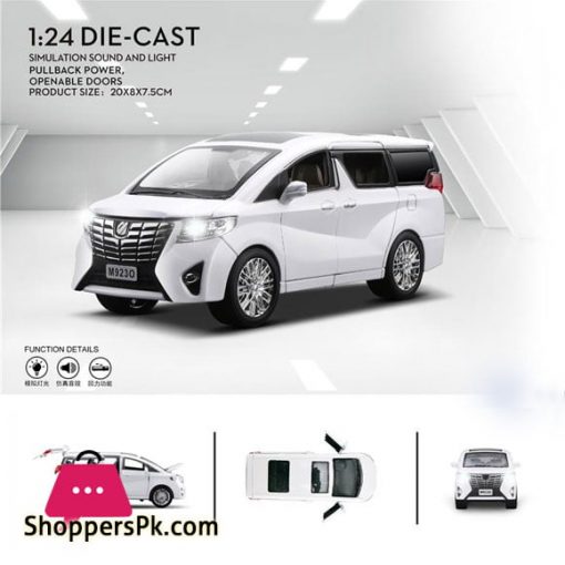 1:27 Toyota Alphard Alloy Diecast Model Collection MPV Car Kids LED Toy