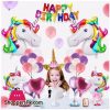 Unicorn Birthday Party Favors for Kids 42 Pcs Complete Deal Pack Foil Balloon Set