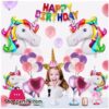 Unicorn Birthday Party Favors For Kids 42 Pcs Complete Deal Pack Foil Balloon Set