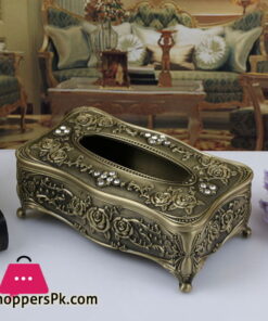 Universal Tissue Box Luxury European Pewter Metal (Bronze Color)