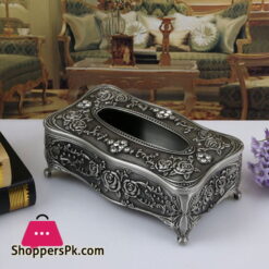 Universal Tissue Box Luxury European Pewter Metal (Pewter Color)