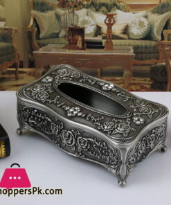 Universal Tissue Box Luxury European Pewter Metal (Pewter Color)
