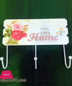 Wood 3 Hook Key Holder