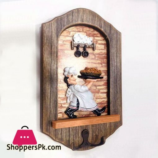 Wood Chef Design Wall Mounted Key Holder 2 Hook
