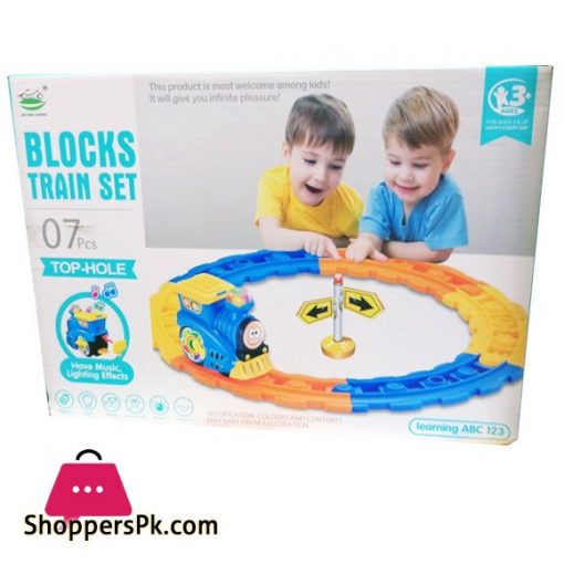 Block Train Set For Kid 7 Pieces